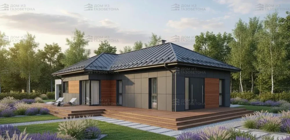 Проект Одноэтажный дом 11 на 19, 146 м2