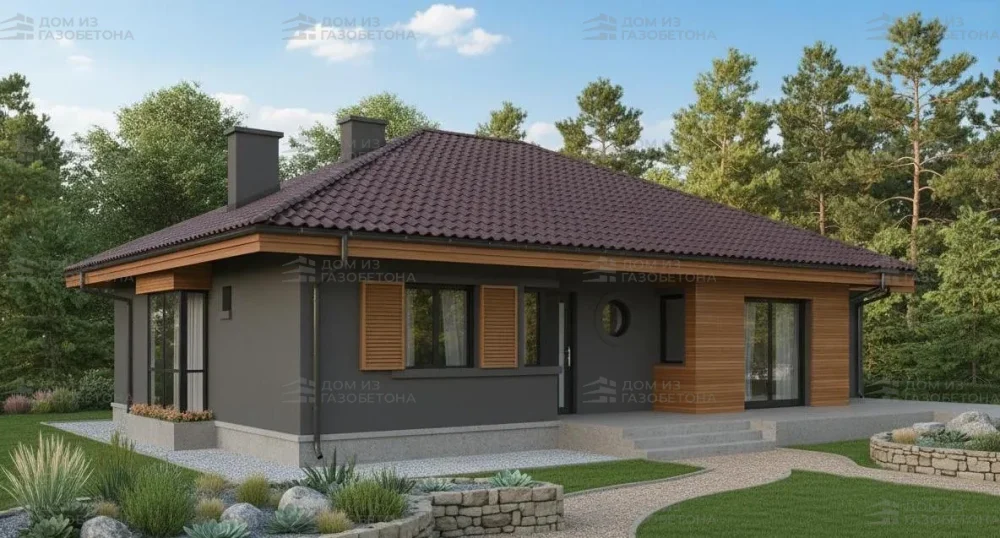 Проект Одноэтажный дом 17 на 12, 127 м2