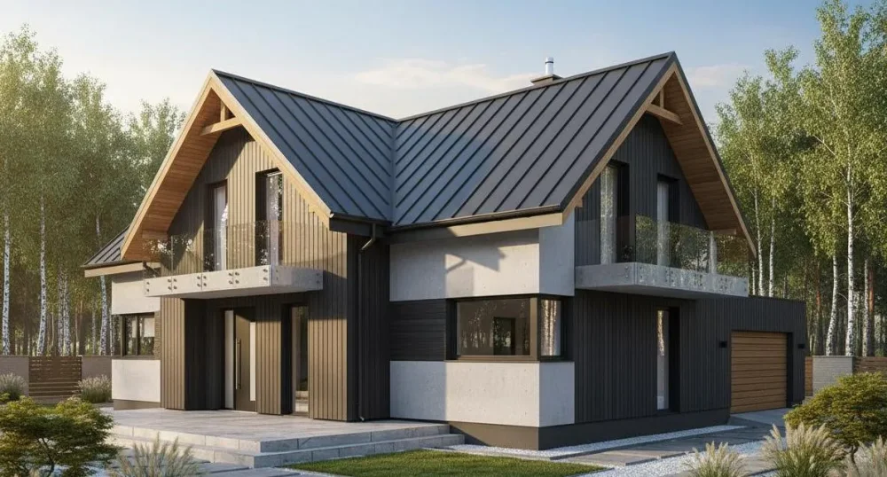 Проект Двухэтажный дом 11 на 13, 142 м2