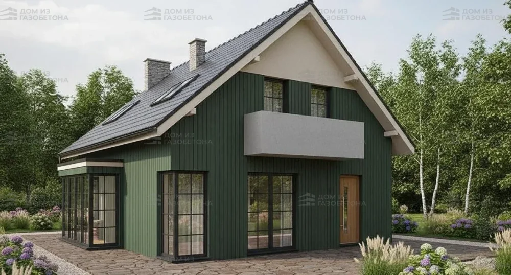 Проект Двухэтажный дом 12 на 10, 135 м2