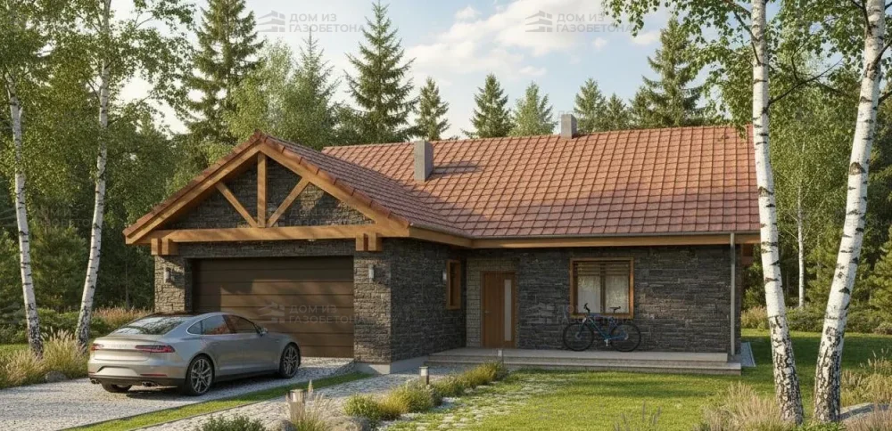 Проект Одноэтажный дом 22 на 16, 183 м2