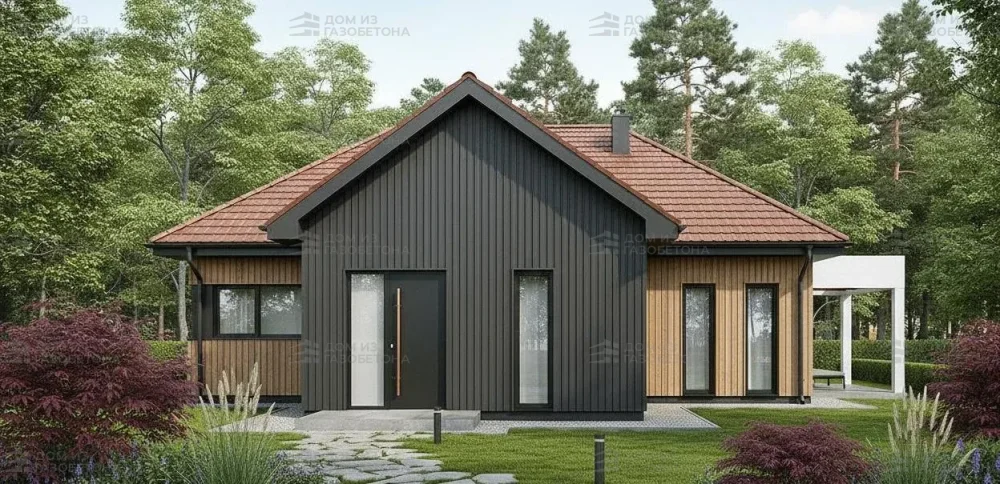 Проект Одноэтажный дом 16 на 17, 150 м2