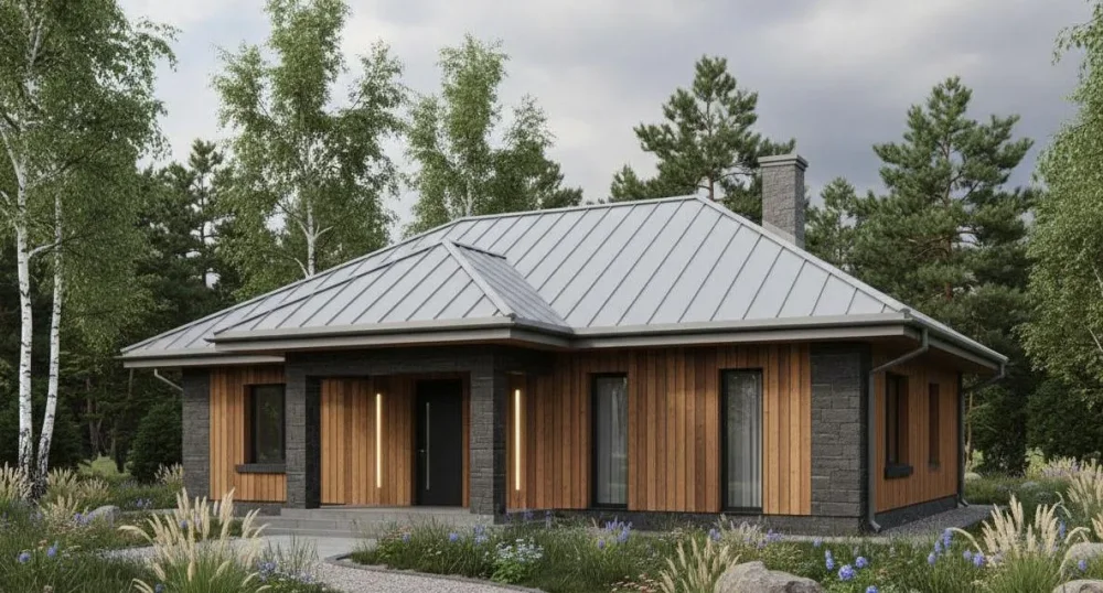 Проект Одноэтажный дом 11 на 12, 79 м2