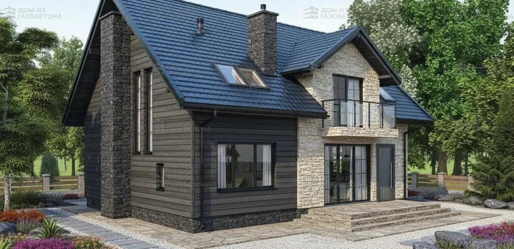 Проект Двухэтажный дом 10 на 12, 166 м2