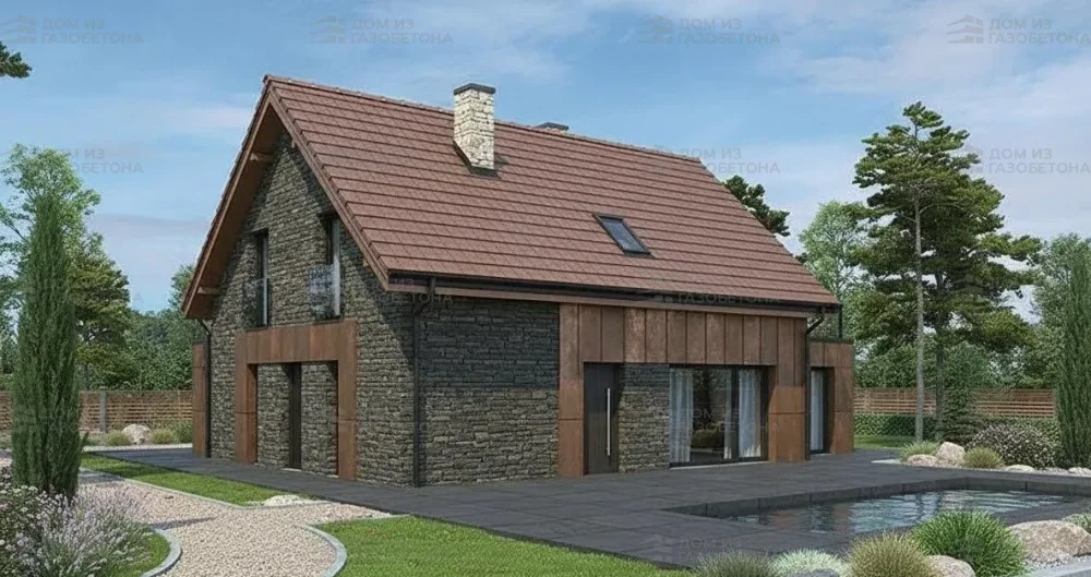 Проект Двухэтажный дом 13 на 11, 154 м2