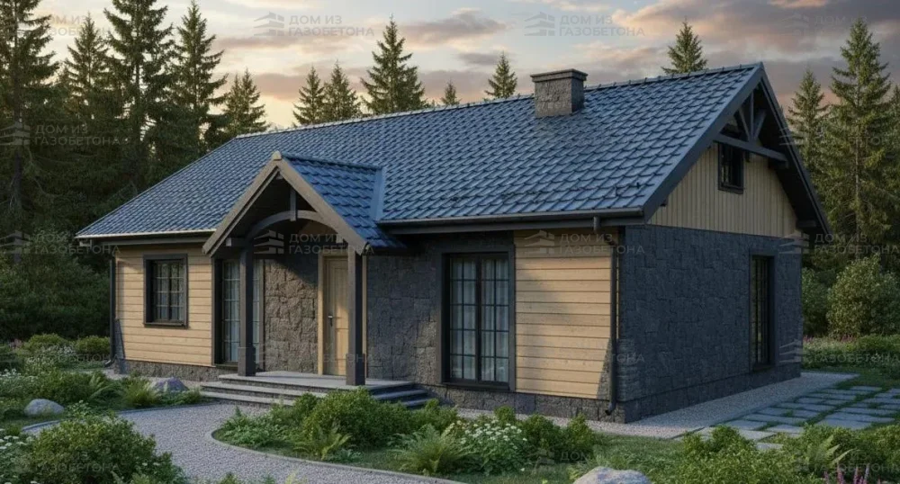 Проект Одноэтажный дом 14 на 9, 96 м2