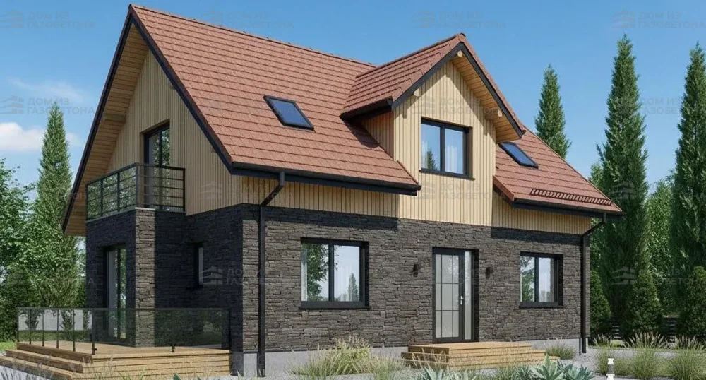 Проект Двухэтажный дом 12 на 9, 146 м2