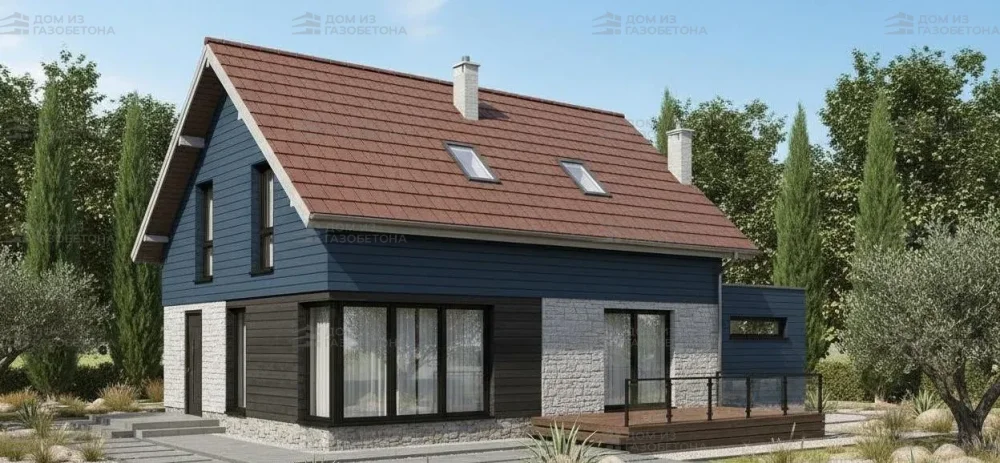 Проект Двухэтажный дом 13 на 11, 162 м2