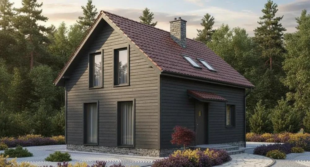 Проект Двухэтажный дом 8 на 10, 73 м2