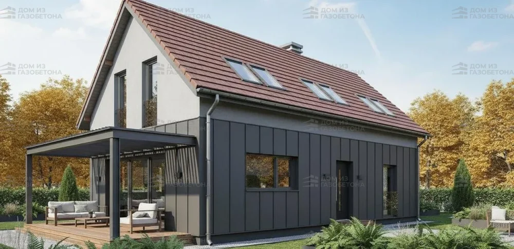 Проект Двухэтажный дом 13 на 14, 157 м2